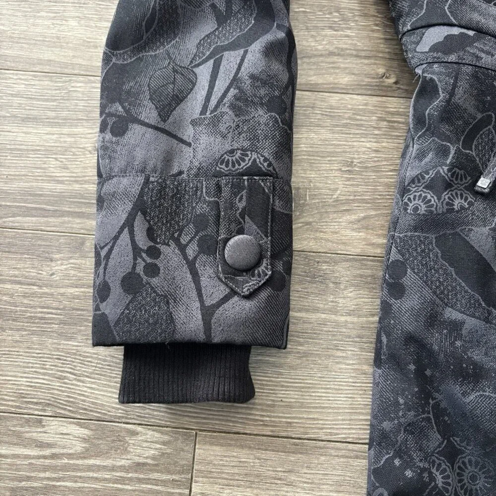 LOLE Insulated Waterproof Winter Parka Jacket Coat Womens M Black Floral flowers - Picture 7 of 16